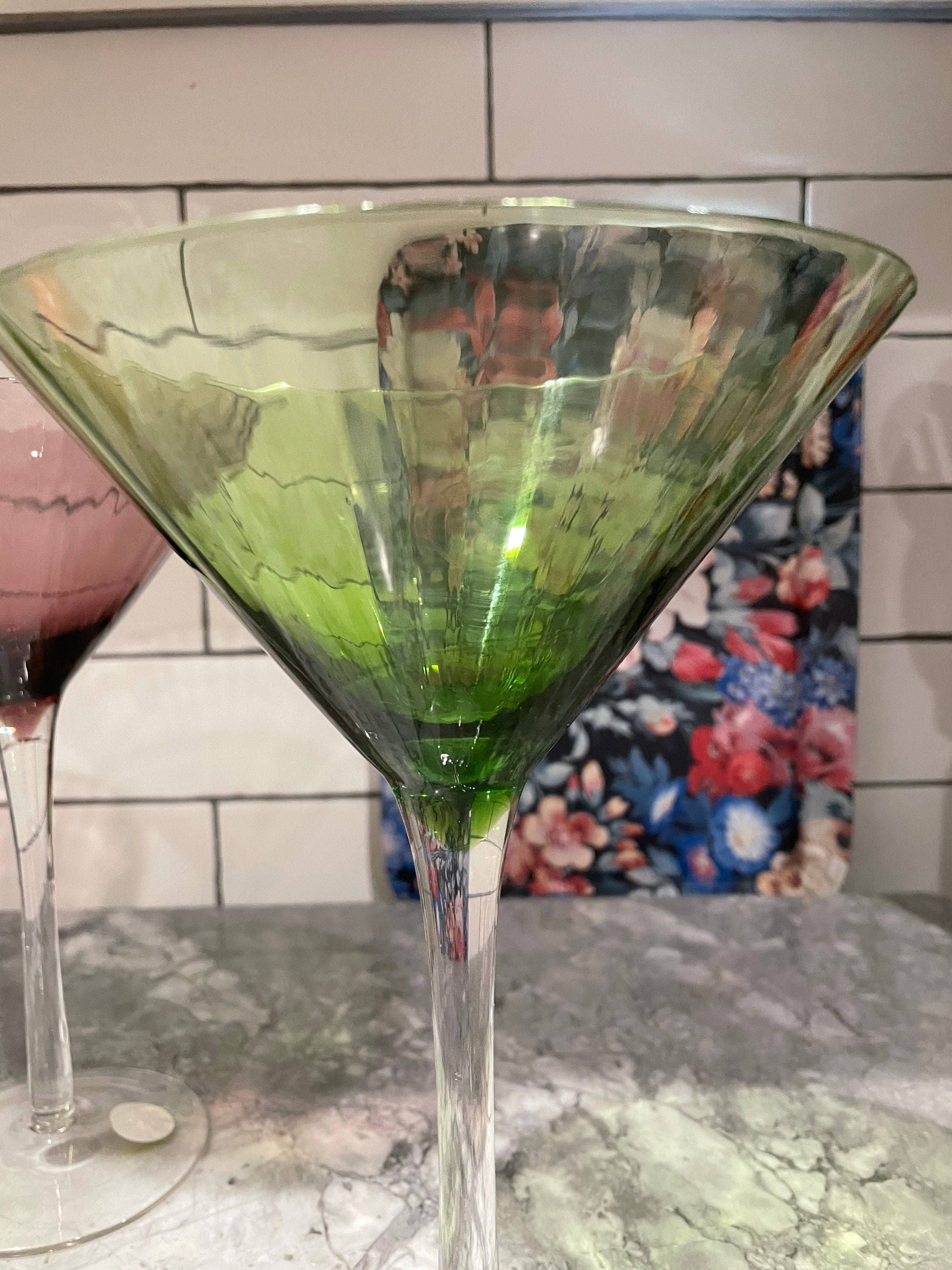 Small 5 Oz Crystal Martini Manhattan Cosmopolitan Cocktail Glasses