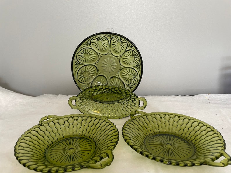 Avocado Olive Green Serving Dishes 3 pieces 1 Bowl Etsy