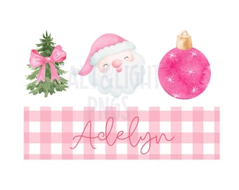 Christmas Trees with Bows Digital Download, Christmas Girls PNG, Kids Christmas Design, Girly Christmas PNG, Kids Christmas Shirt Design