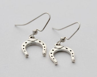 Hufeisen-Ohrhänger | Ohrringe | Reitsport-Ohrringe | Geschenk für sie | Geschenk für Pferdeliebhaber | Hufeisen-Schmuck | Reitsport-Geschenk
