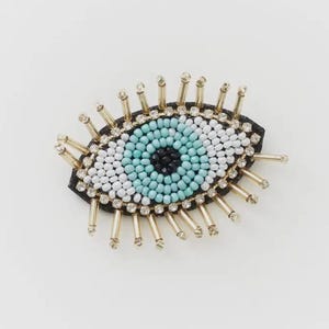 Perlen Evil Eye Brosche Pin