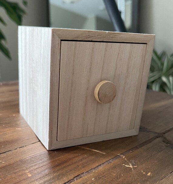 Wood Craft Storage Box Etsy