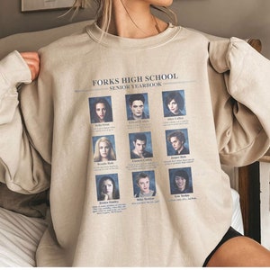 Forks High School Senior Yearbook Shirt, Twilight Shirt, Edward Cullen Shirt, Twilight Sweatshirt, Twilight Saga Shirt, Unisex Clothing