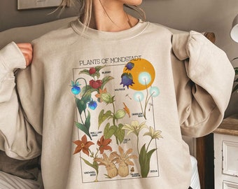 Gen Impact Flower Shirt, Genshin Merch, Mondstadt Flowers Shirt, Genshin Sweatshirt, Video Game Shirt, Anime Streetwear, Unisex