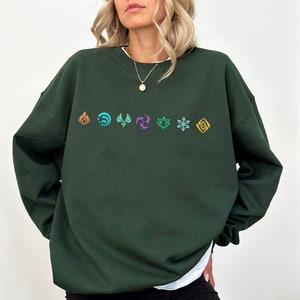 Gen Impact Elements-shirt, gamemerchandise, shirt Mondstadt Flowers, gamesweater, videogameshirt, anime-streetwear, uniseks