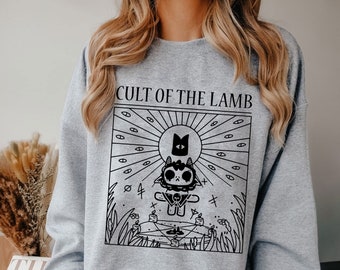 Chemise le culte de l'agneau, chemise de jeu vidéo, t-shirt le culte de l'agneau, chemise gothique, chemise de jeu vidéo, cadeau pour gamer, vêtement unisexe