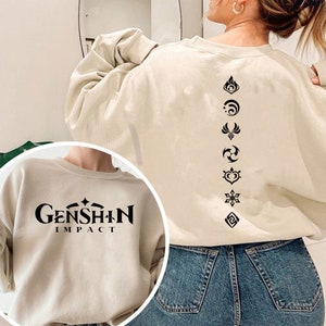 Element Shirt, Genshin Merch, Genshin Sweatshirt, Gift For Gamer, Anime Streetwear, Unisex Clothing