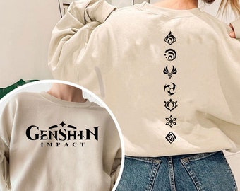 Element Shirt, Genshin Merch, Genshin Sweatshirt, Gift For Gamer, Anime Streetwear, Unisex Clothing