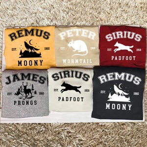 The Marauders-shirt, Moony Wormtail Padfoot Prongs, Remus Lupine-shirt, voor ons Moony-shirt, Wizard-shirt, Marauder-sweater, shirt uniseks