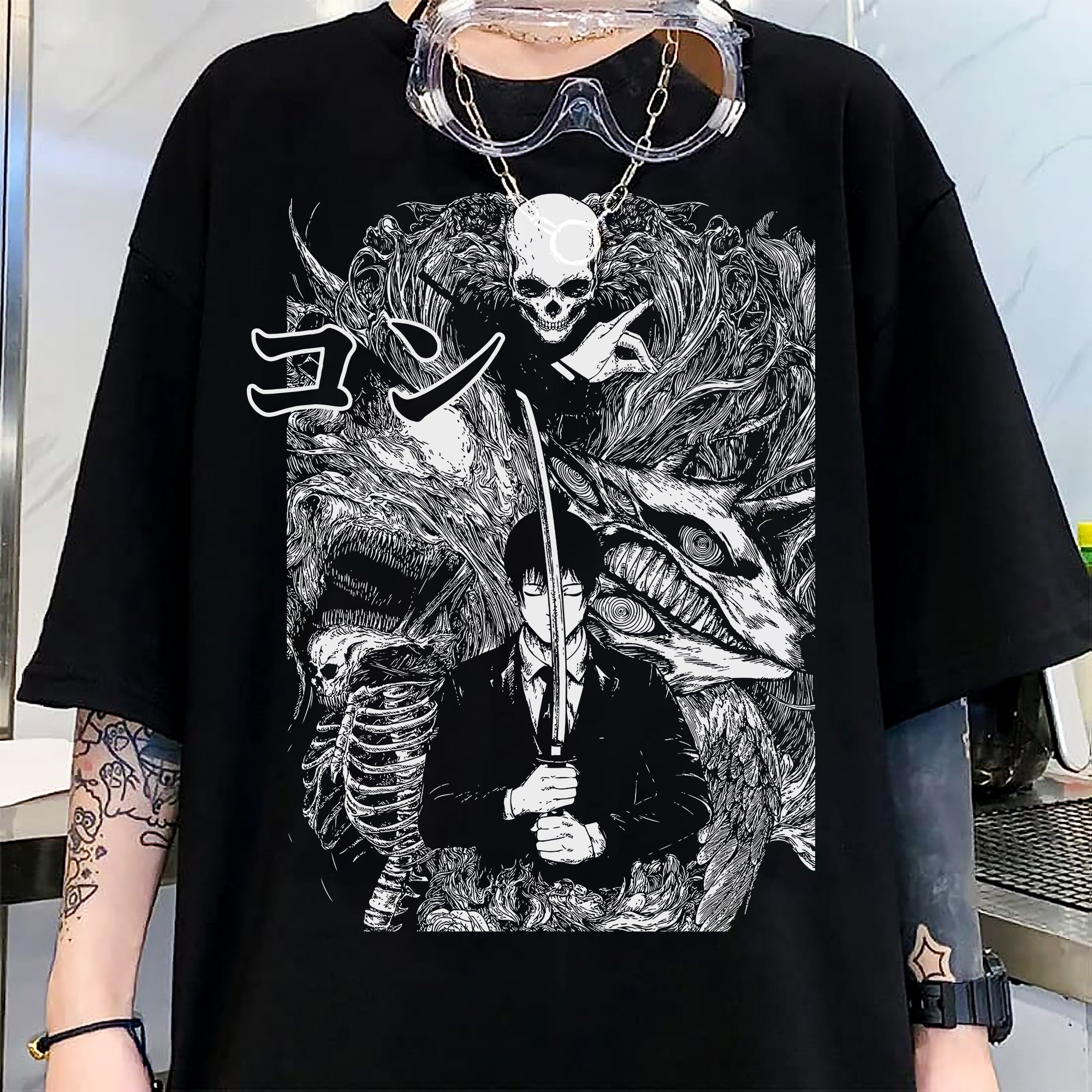 Chainsaw man Denji T-Shirt, Anime ,Aki Hayakawa Kon Chainsaw Man Shirt
