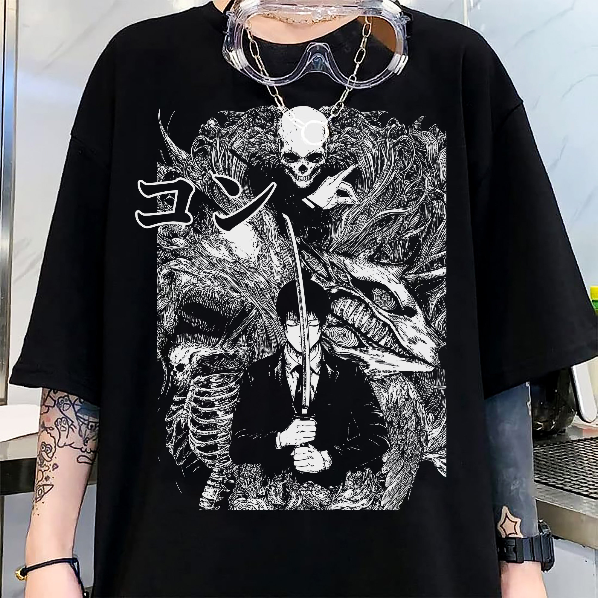 Power Blood Devil Black Tee, Official Apparel & Accessories, Atsuko - Chainsaw  Man