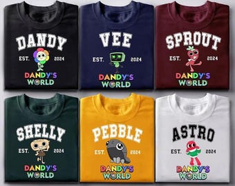 Anpassad Dandy's World-tröja, gamer-tröja, videospel-tröja, Vee Astro Dandy Roblox-tröja, Dandy's World-tröja, Dandy's World-presenter