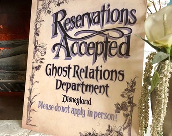 Haunted Mansion Ghost Relations Sign