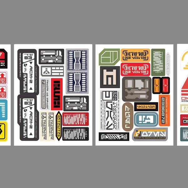 Star Wars Inspired Decals Sheet Set - Batch 2, 3, 4 & 5