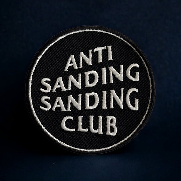 VanOaks Props 3" Embroidered "Anti Sanding" iron-on patch