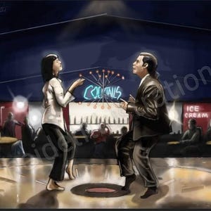 Jackrabbit Slims Pulp Fiction Tanz Contest Kunstdruck