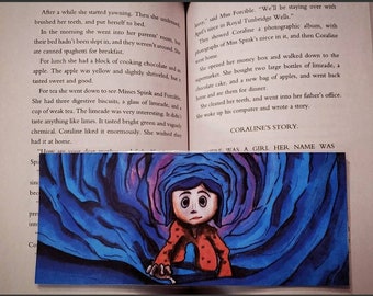 Coraline laminated bookmark