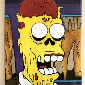 How &#39;bout a hug. Simpsons- Homer 8x10 canvas.