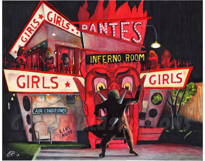 Beetlejuice Inferno Room 11x14 art print.