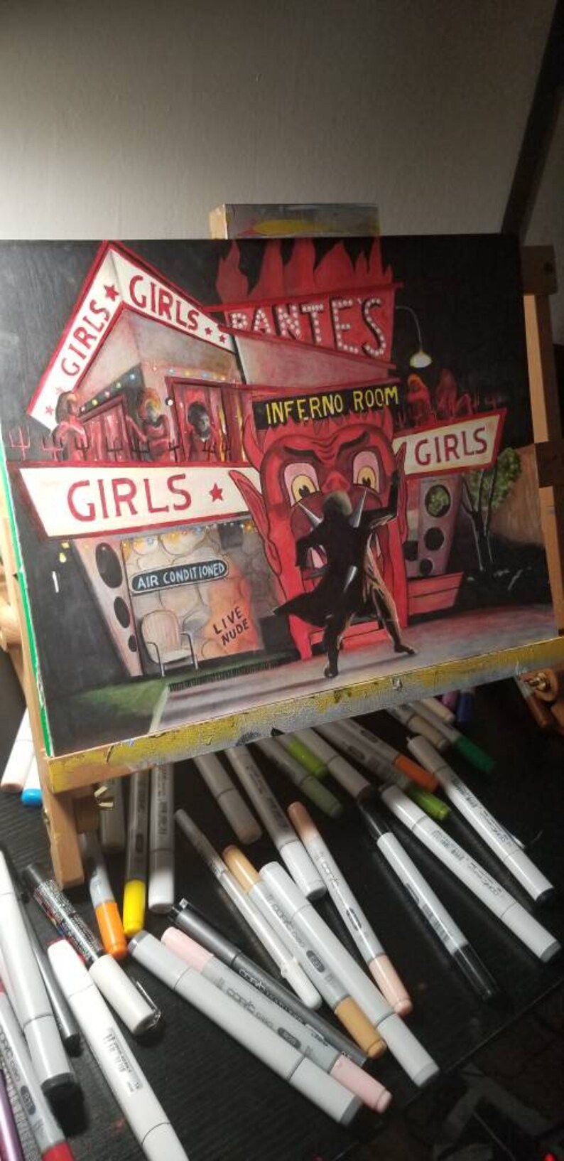 Beetlejuice Inferno Room 11x14 art print.