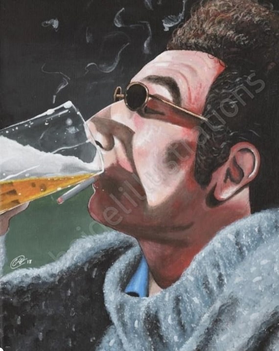 kramer beer cigarette Drinking And Smoking GIFs Here's to feeling good all