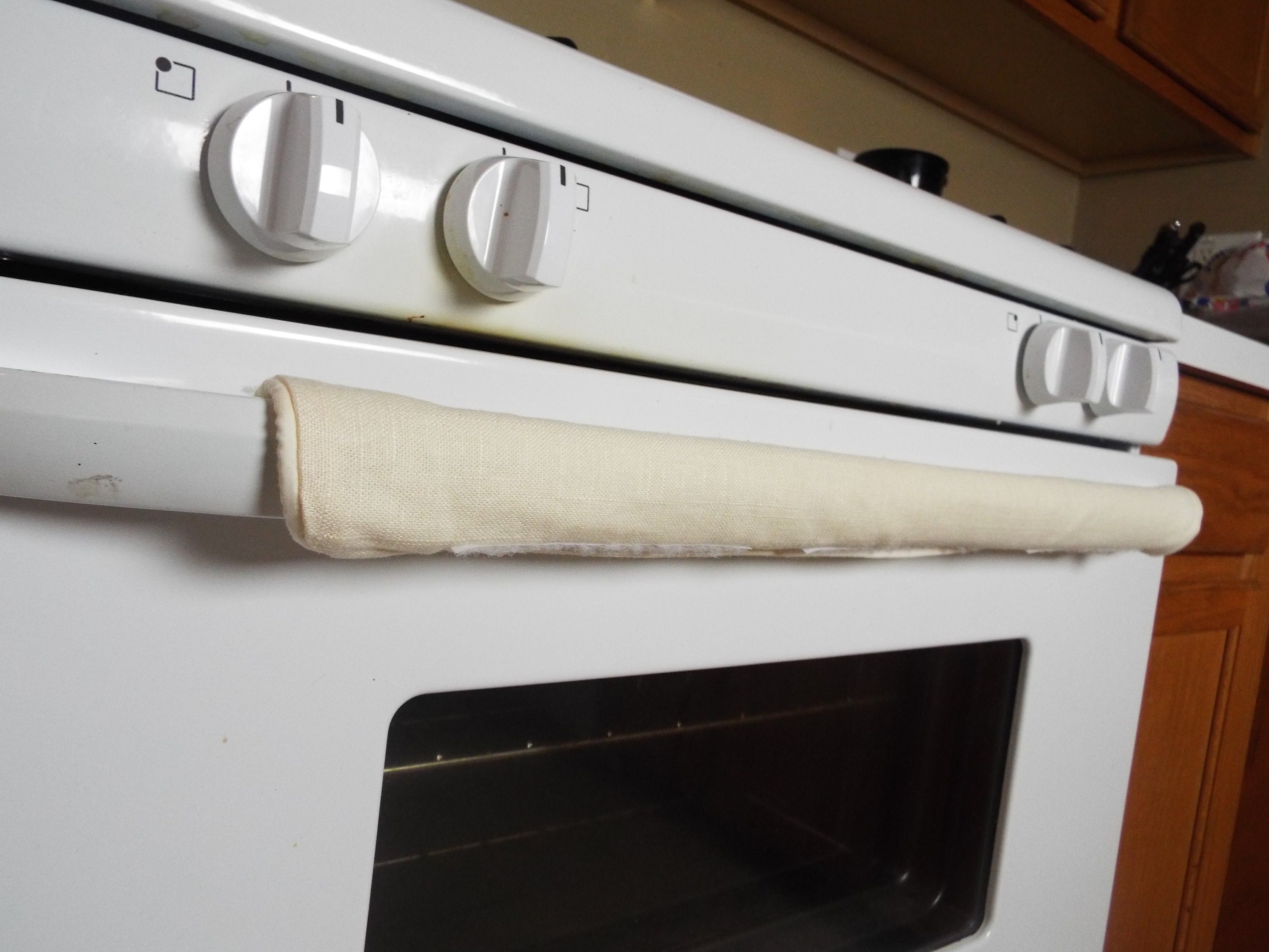 Microwave and Stove Handle Cover. Color Cream and White. Home Etsy