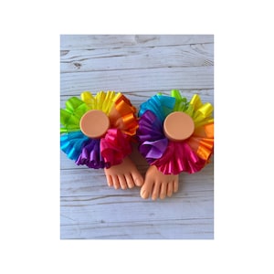 Rainbow tutu socks. Ankle tutus. Baby tutu socks. Toddler tutu socks. Girls tutu. Ruffle socks. Ribbons socks. Personalized Gifts.