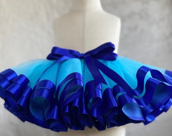 Blue  tutu skirt.  Baby girl tutu skirt.  Toddler tutu skirt.  Girls tutu.  Birthday party outfit.  Birthday party dress.  Costume.