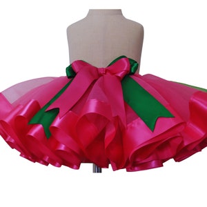 Fuchsia and Emerald Green tutu. Watermelon tutu skirt.  Baby girl tutu. Baby dress. Toddler tutu skirt.  Toddler dress.  Girl tutu. Gift.