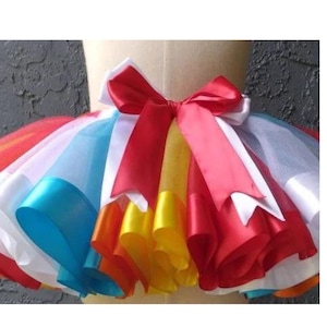 Rainbow color tutu. Circus birthday outfit.  Circus tutu skirt. Baby tutu. Toddler tutu. Girls tutu. Birthday outfit.  Clown tutu skirt.