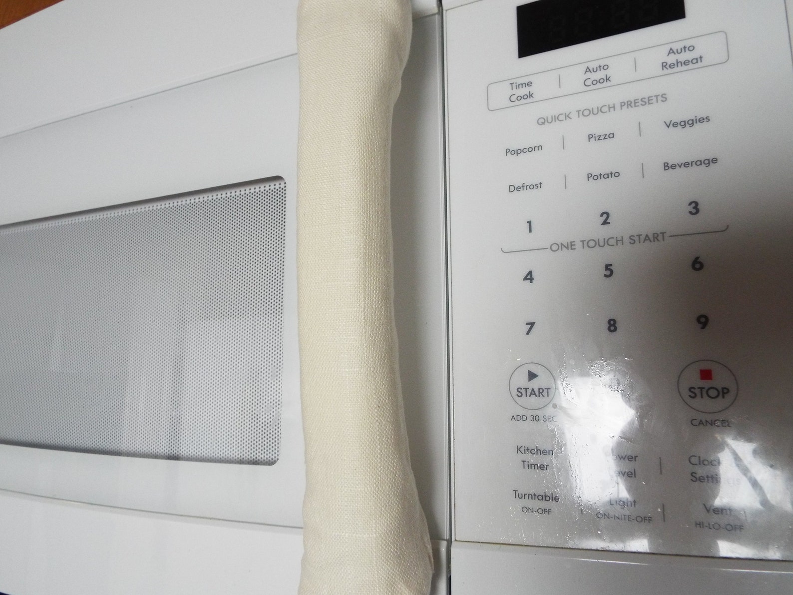 Microwave and Stove Handle Cover. Color Cream and White. Home Etsy