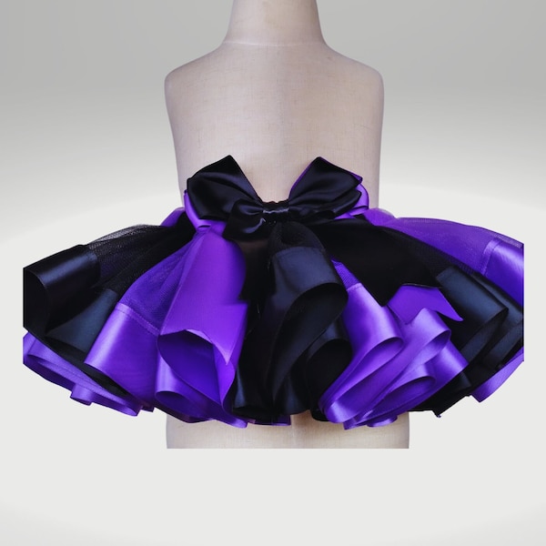 Black and purple tutu skirt. Halloween outfit. Birthday party outfit. Baby girl tutu skirt. Toddler tutu. Girl tutu skirt. Baby dress. Tutu