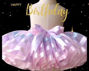 Pink Tutu Skirt. Baby Toddler Girl First Birthday Outfit Party Tutu Dress. Personalized Gifts