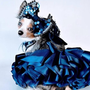 dress blues for dogs 4th of July Tulle Dog Dress