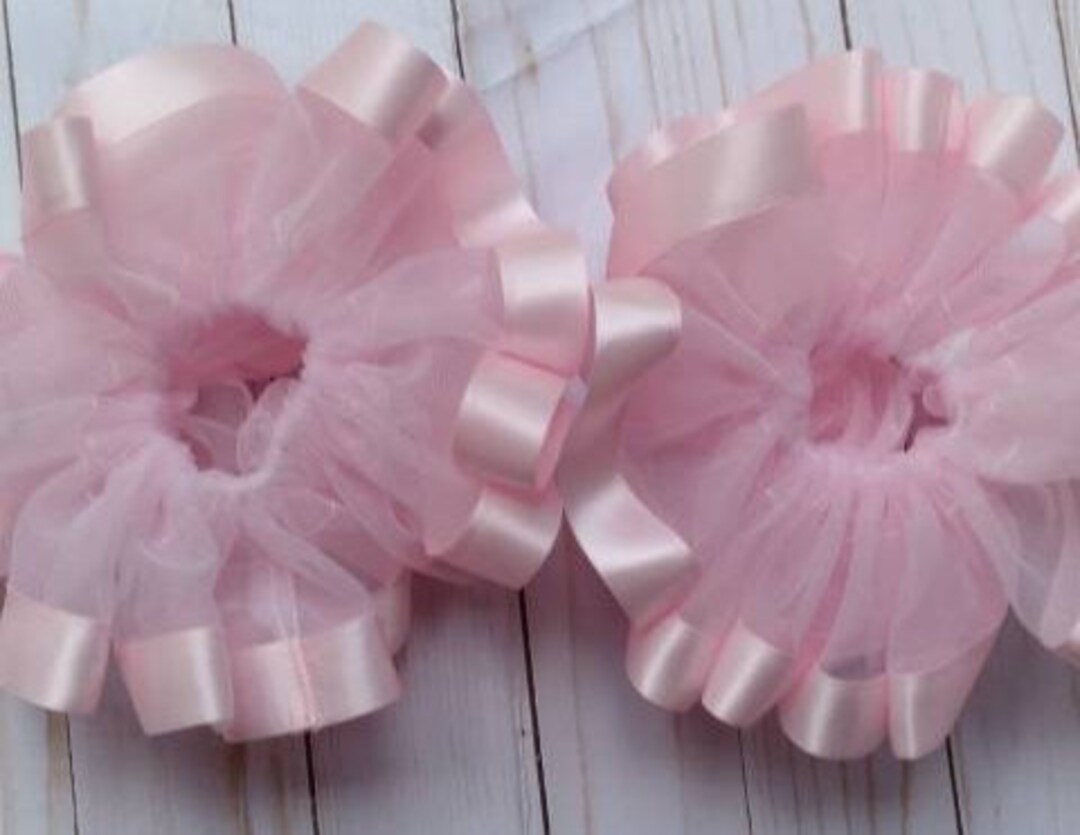 Baby Pink Tutu Socks Ribbons Tutu Ruffle Anklets. Tutu Socks. Ankle
