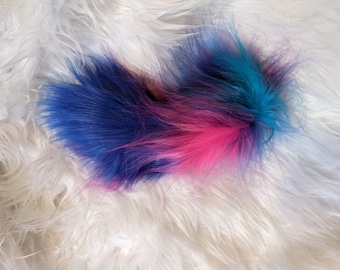 Buy TWO Get ONE FREE (read description) Multi Blue/Purple/Teal with Blue Tip Teensy Tail