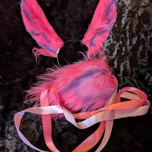 Pink and Purple Hand Painted Bunny Set