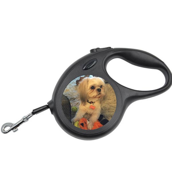 Personalized Retractable Dog Leash Customized w/ Your Pet's Picture