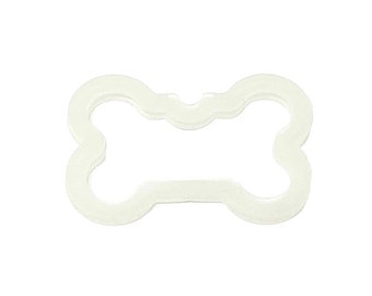 Bone Shaped Dog Pet Id Tag Silencer, Glows in the Dark