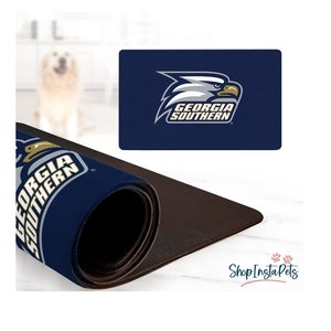 Georgia Southern Eagles Water-Proof Pet Food and Water Bowl Mat | 18" x 29" | Non-Slip | Officially Licensed
