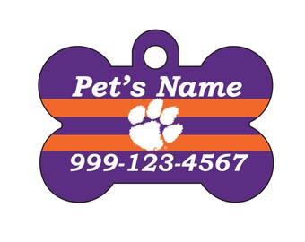 clemson dog tag