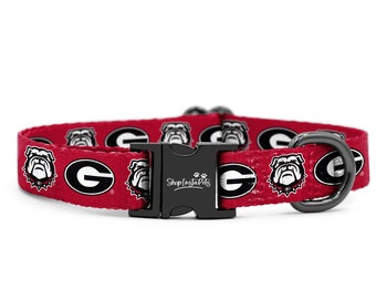 Georgia Bulldogs Adjustable Pet Collar | Officially Licensed | Fits Dogs & Cats of all Sizes!