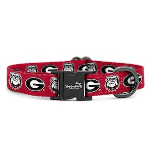 Pink uga dog collar new arrivals