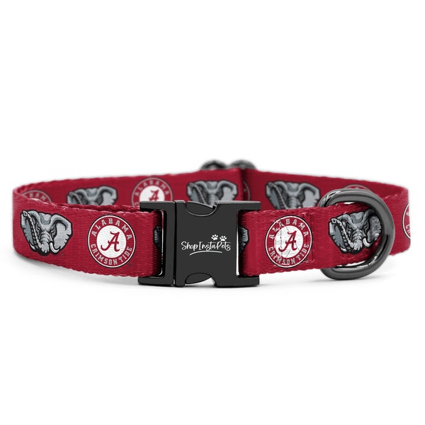 Collar ajustable Alabama Crimson Tide para perros y gatos / Licencia oficial / ¡Se adapta a todas las mascotas!