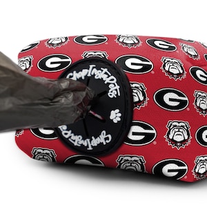 Georgia Bulldogs | Dog Poop Bag Holder | Officially Licensed | Easy Clip to Attach to Any Leash