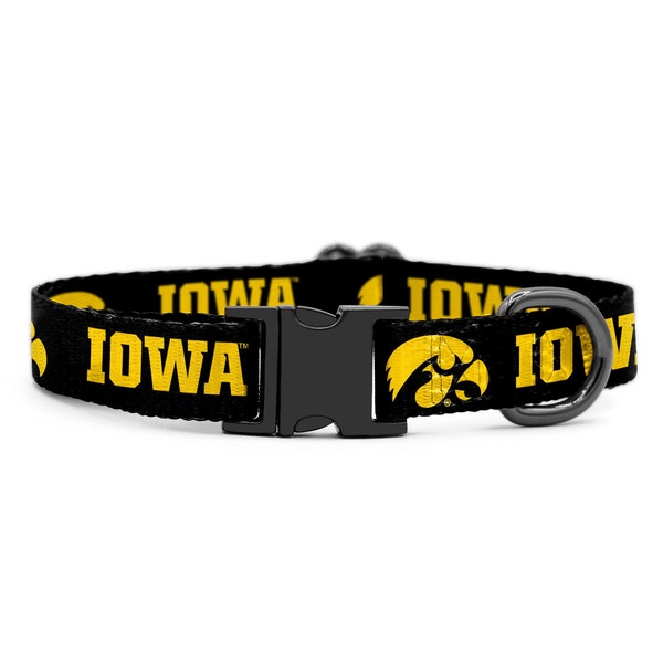 Iowa Hawkeyes Adjustable Collar for Dogs and Cats | Officially Licensed | Fits all Pets!