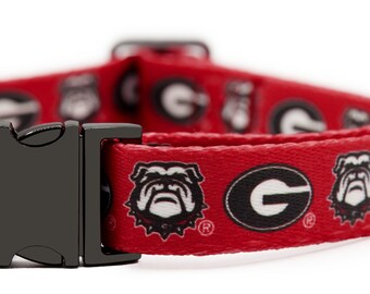 Georgia Bulldogs Adjustable Pet Collar | Officially Licensed | Fits Dogs & Cats of all Sizes!