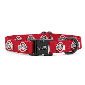 Ohio State Buckeyes Adjustable Collar for Dogs & Cats | Officially Licensed | Fits all Pets!