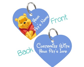 Winnie the top pooh dog tag
