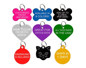 custom cat tag etsy